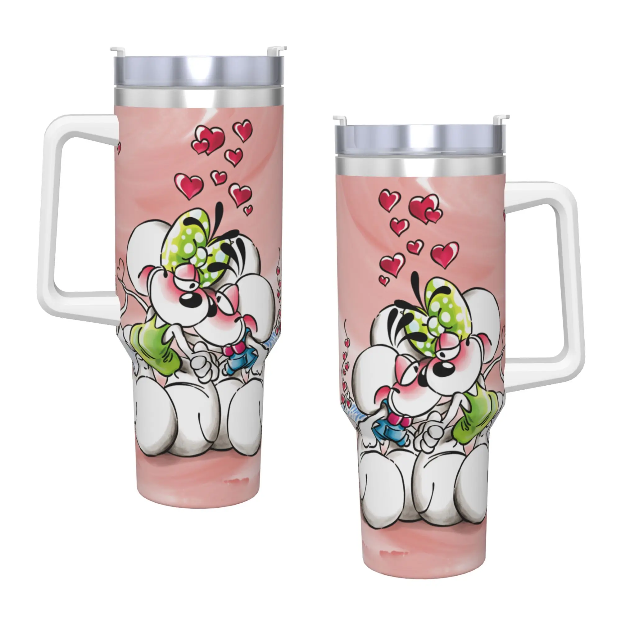 Stainless Steel Tumbler Comic Cartoons Diddl Thermal Cups  Insulated Cold and Hot Car Mugs Travelist Design Water Bottle