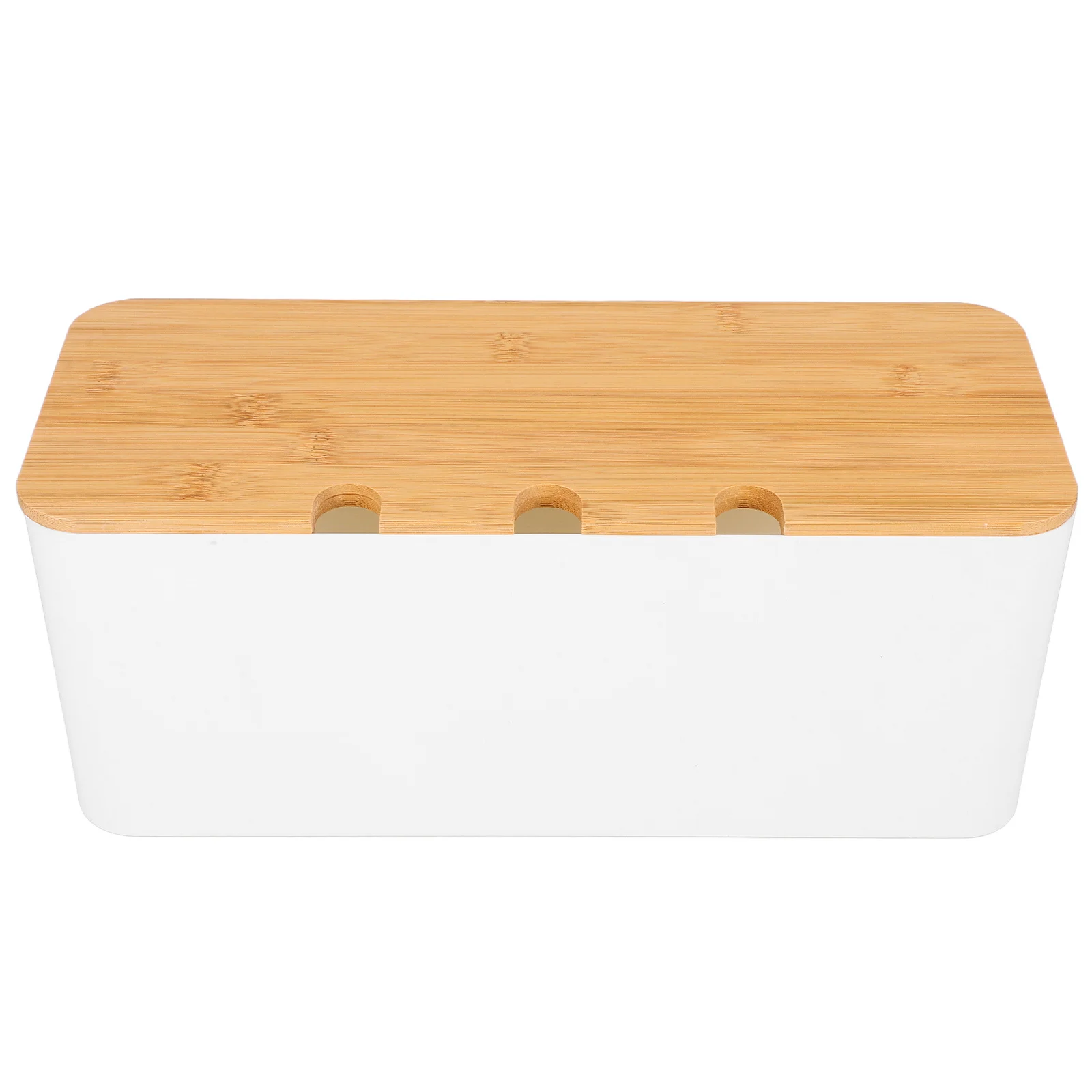 

Large Cable Management Box Cord Cover Organizer for Power Strips Sockets Chargers Smooth Surface Vibrant Desktop