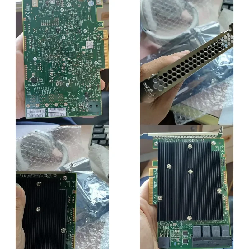 for LSI 9300-16i 16-Port 12Gb/s SAS SATA HBA Controller Card PCIe 3.0 Host Bus Adapter for Server RAID Storage Expansion