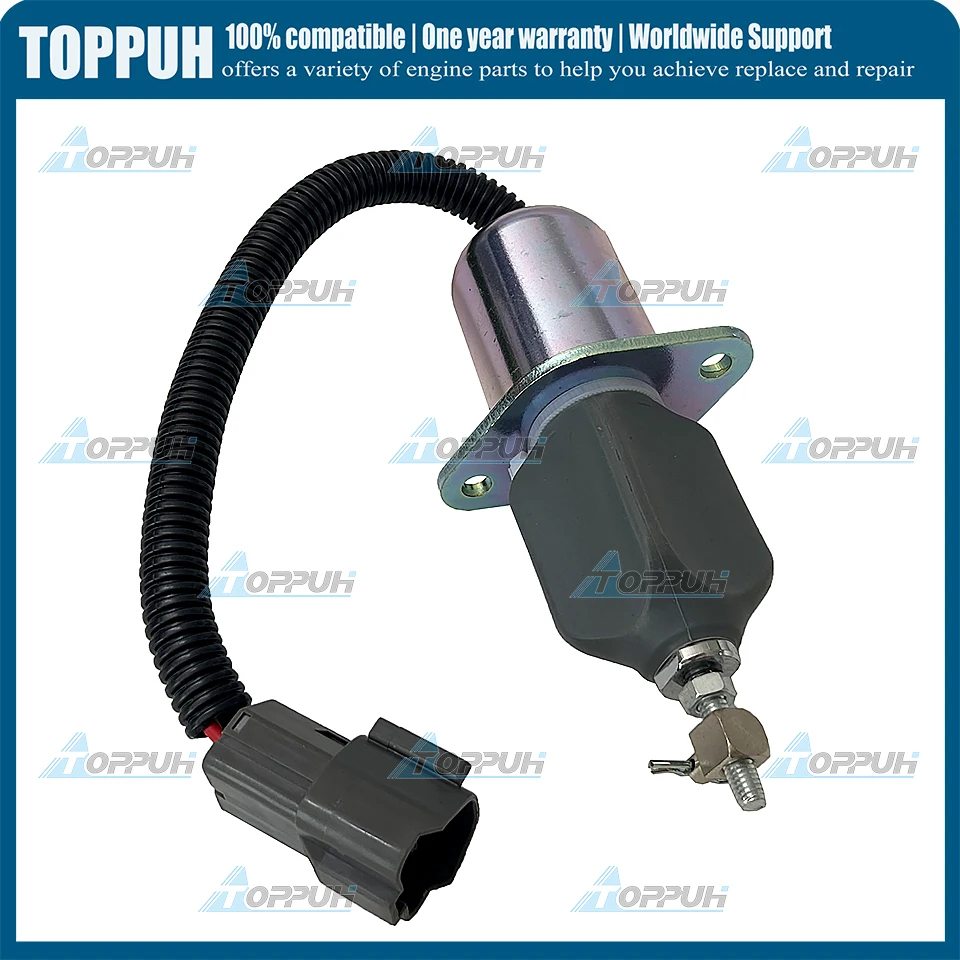 12V SA-4673-S Fuel Stop Solenoid 1751ES-12A3UC12B1S for Yanmar 4NTE94 Woodward SA-4673-S 12V