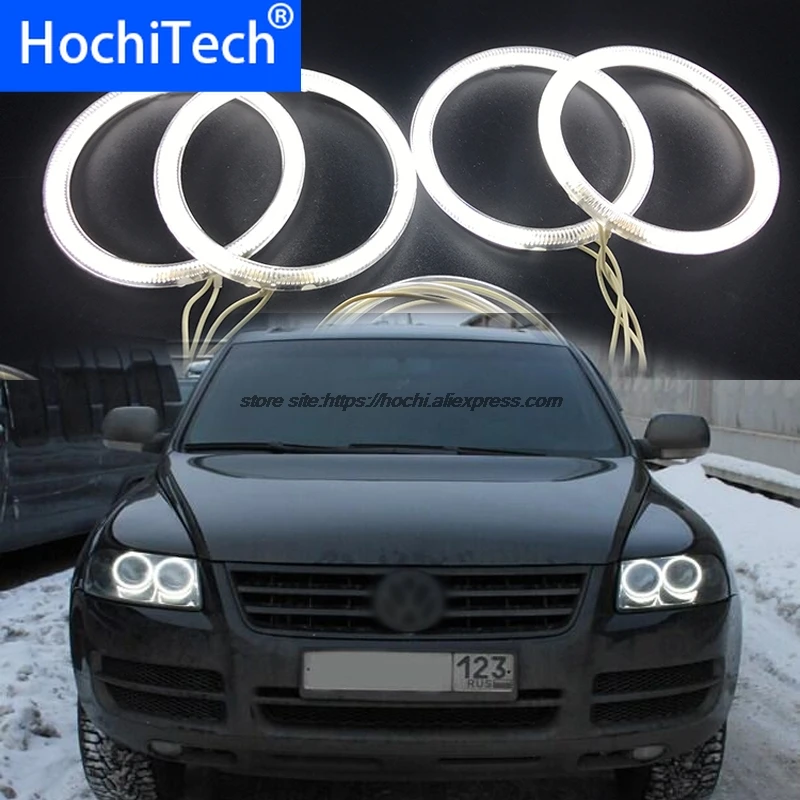 

Для Volkswagen VW Touareg 2003 2004 2005 2006 HochiTech Ccfl Angel Eyes комплект белый 6000k Ccfl Halo кольца фары