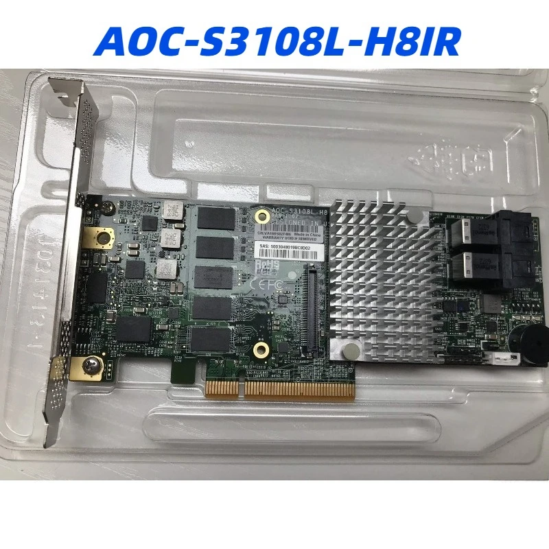 

AOC-S3108L-H8IR 8-портовый контроллер RAID SAS3 12 Гбит/с PCI-e 3.0 LP с кэшем 2 ГБ для серверного хранилища