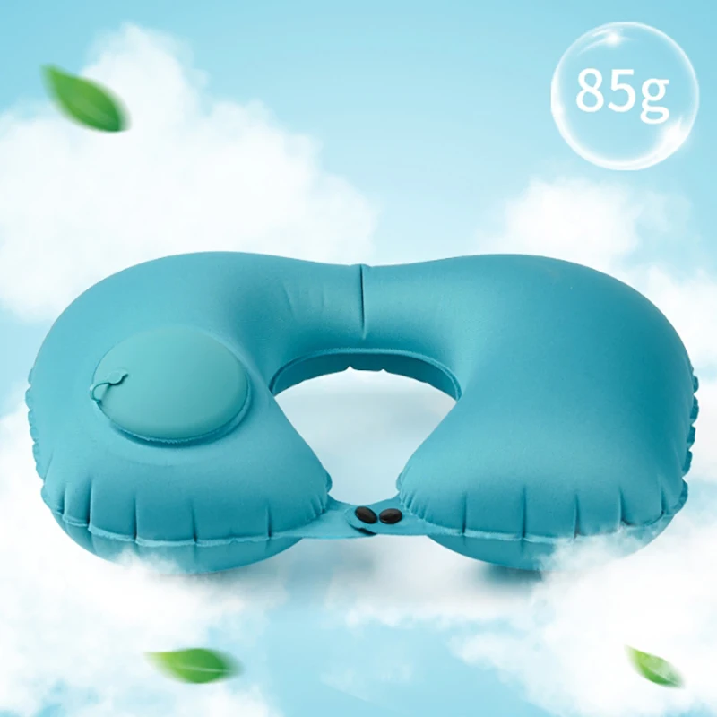 Inflatable Neck Pillow U Shape Air Pillow Neckrest Head Rest Portable Sleeping Resting Travel Pillow For Airplane Train Car