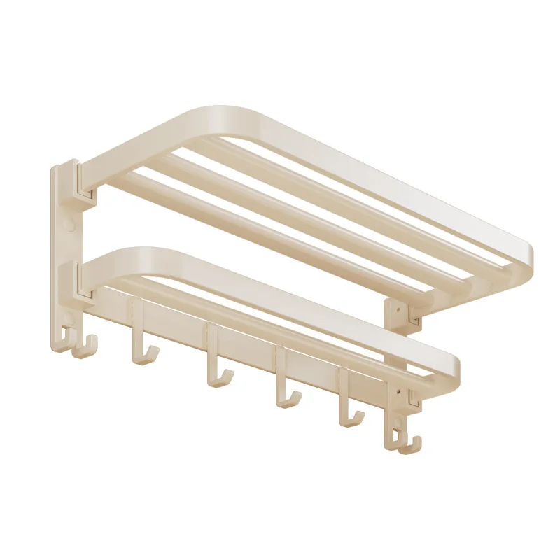 

No punching bath towel rack, toilet towel rack, thickened folding bathroom rack, space aluminum storage rack.