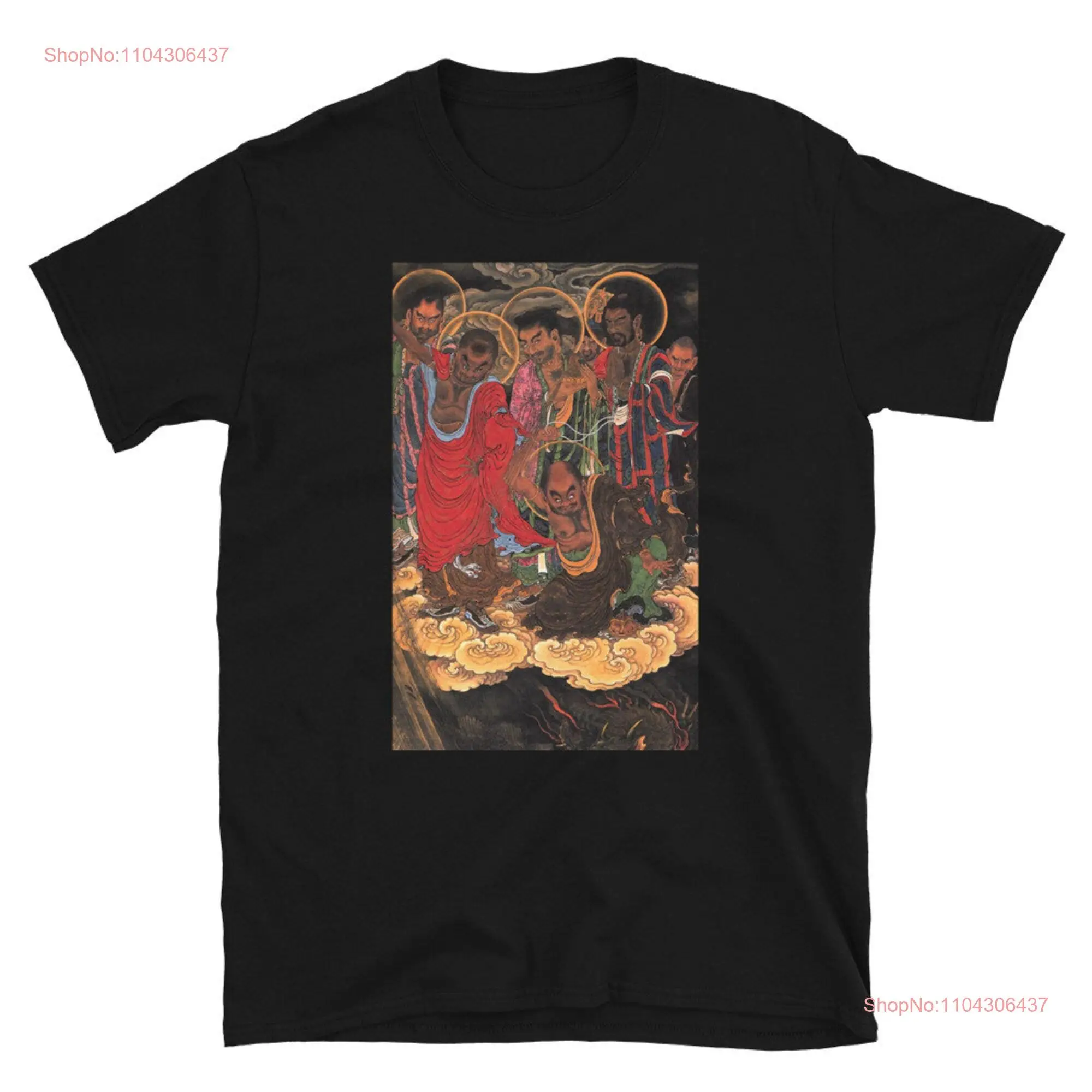 Ancient Japanese ArT T Shirt Traditional 18th Century 19th Dragon fighting Yokai Mythology oni hannya