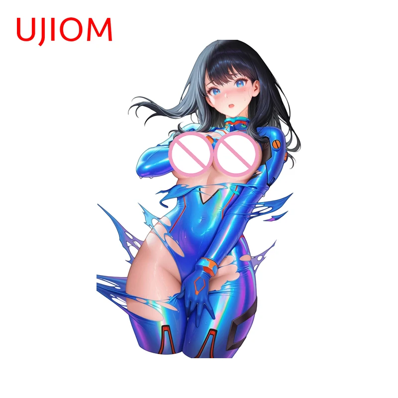 UJIOM Funny Hentai Leather Jacket Girl Wall Stickers Popular Attractive Anime Item Vehicle Decal Scratch Proof Room Accessories