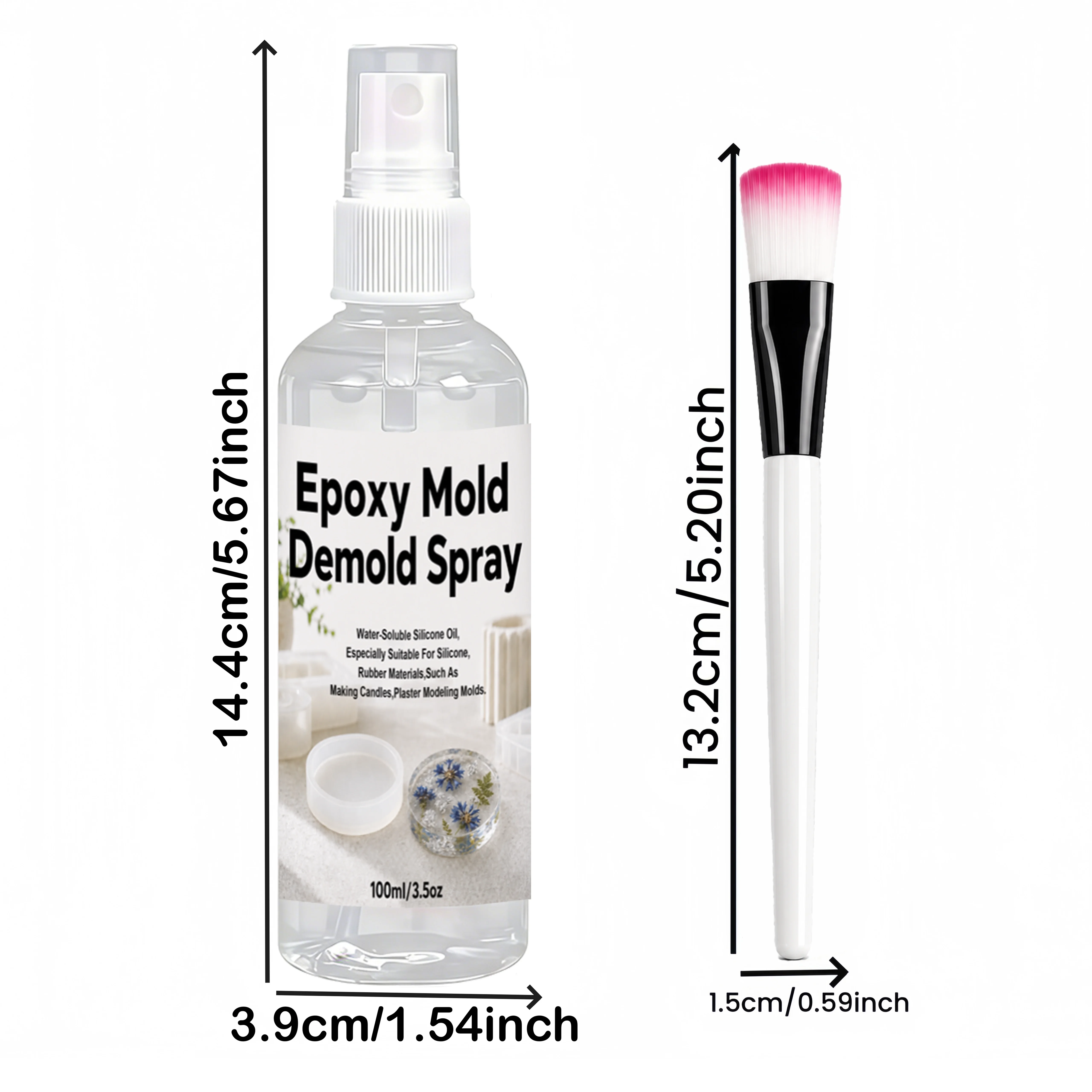 Epoxy Mold Release Spray Free Casting, Suitable for Soap, Rubber, Concrete, And Candle Molds, Protects Molds for Repeated Use