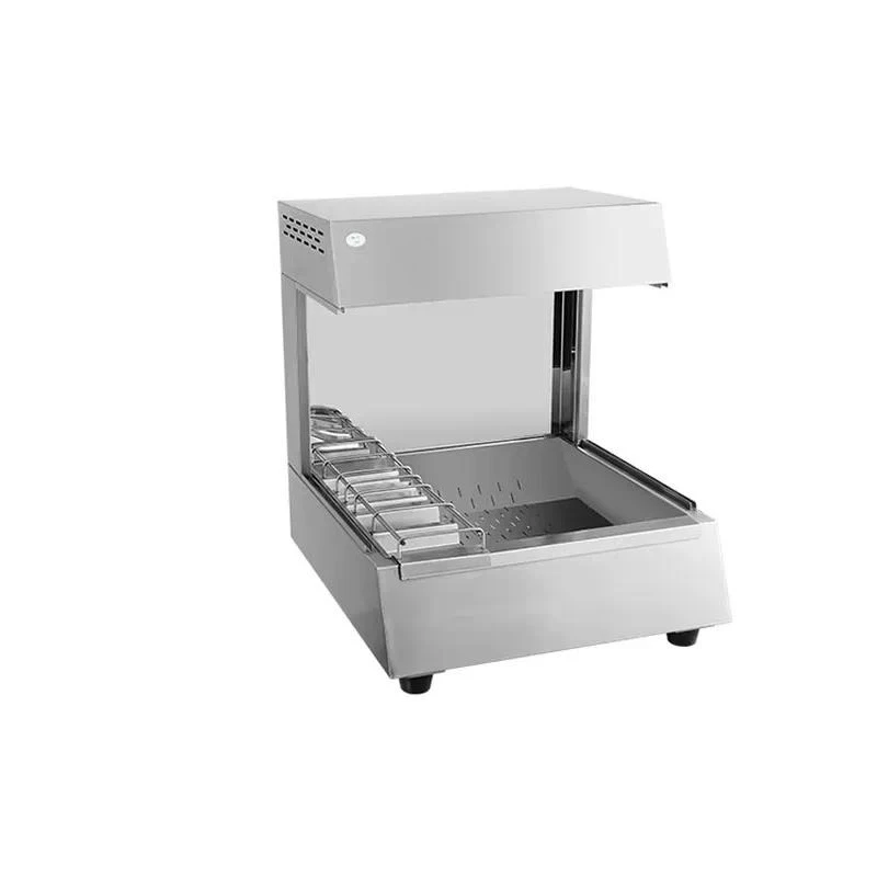 French fries burger workstation display cabinet digital touch screen food grade stainless steel energy-saving intelligent