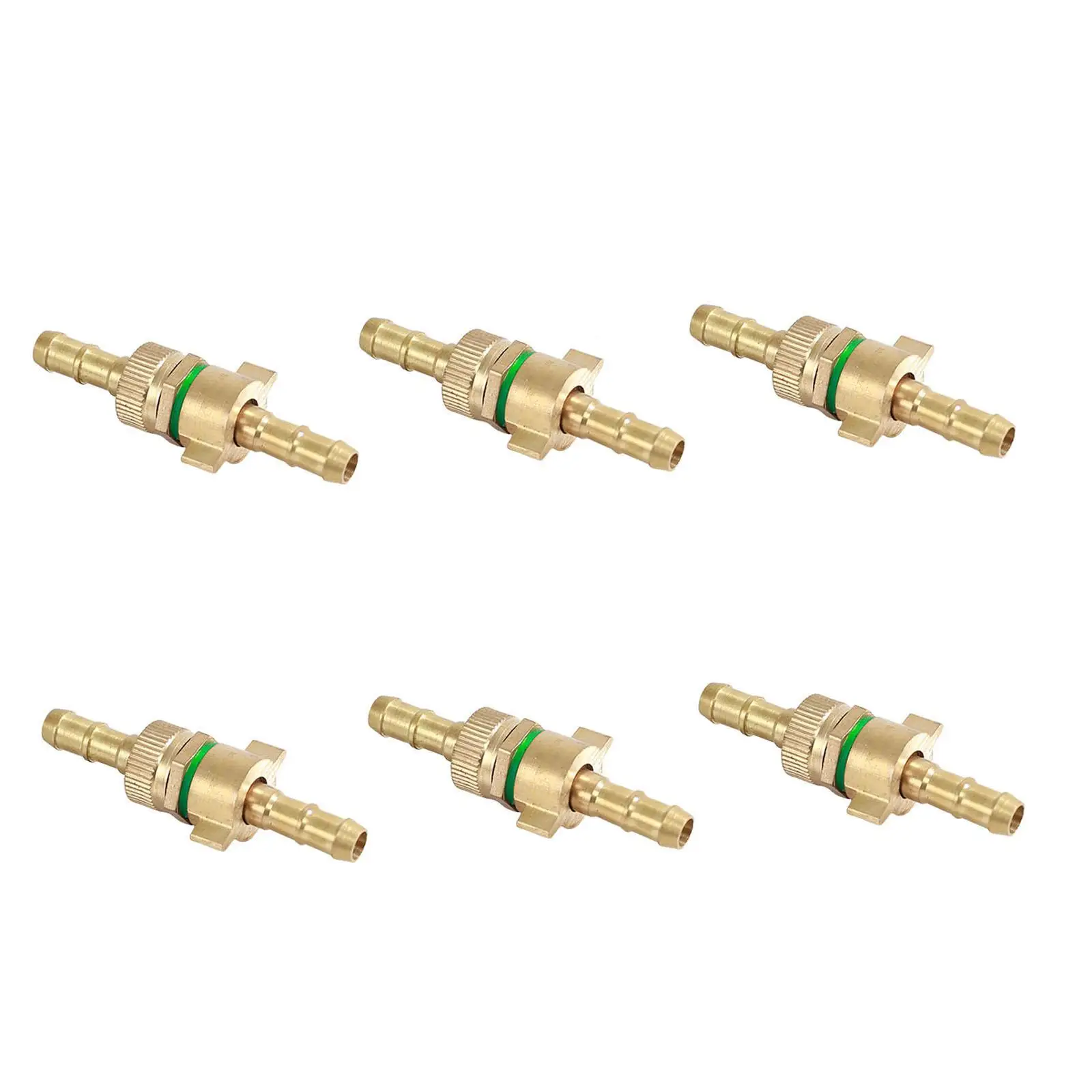 6x Hose Barb Fittings Air Hose Connectors Straight Connector Coupler 2 Way Straight Brass Barb Connector for Gas Air Water