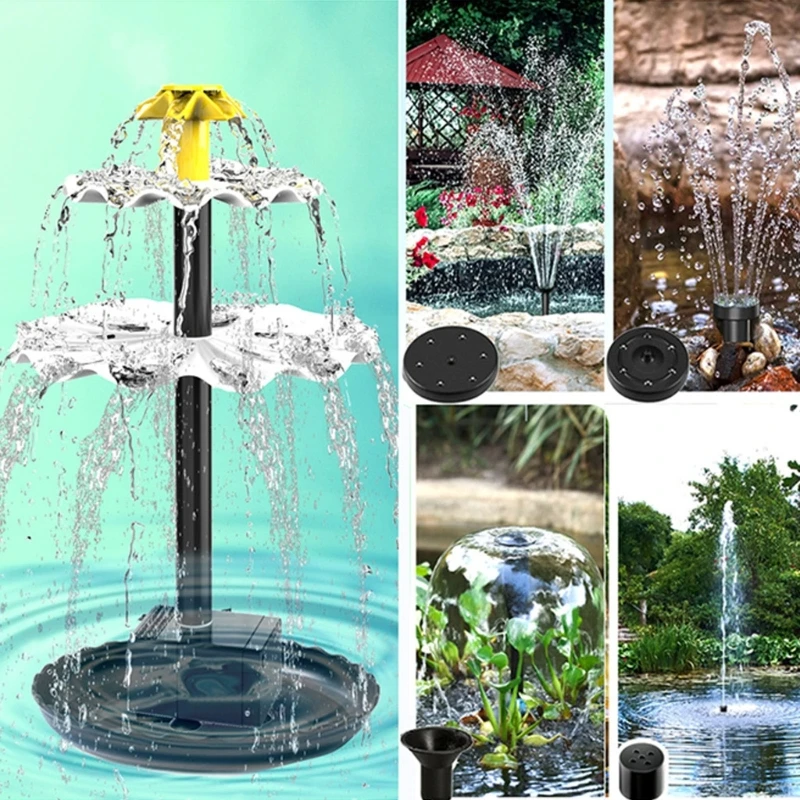 

Солнечные водяные насосы для украшения птичьих ванн, несколько распылителей, модель ABS, конструкция B03E