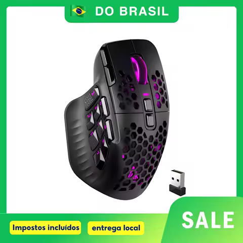Mouse para jogos SOLAKAKA SM809 Pro sem fio MMO 16 botões 24000 DPI Wireles Mouse ergonômico PAW3311 Sensor
