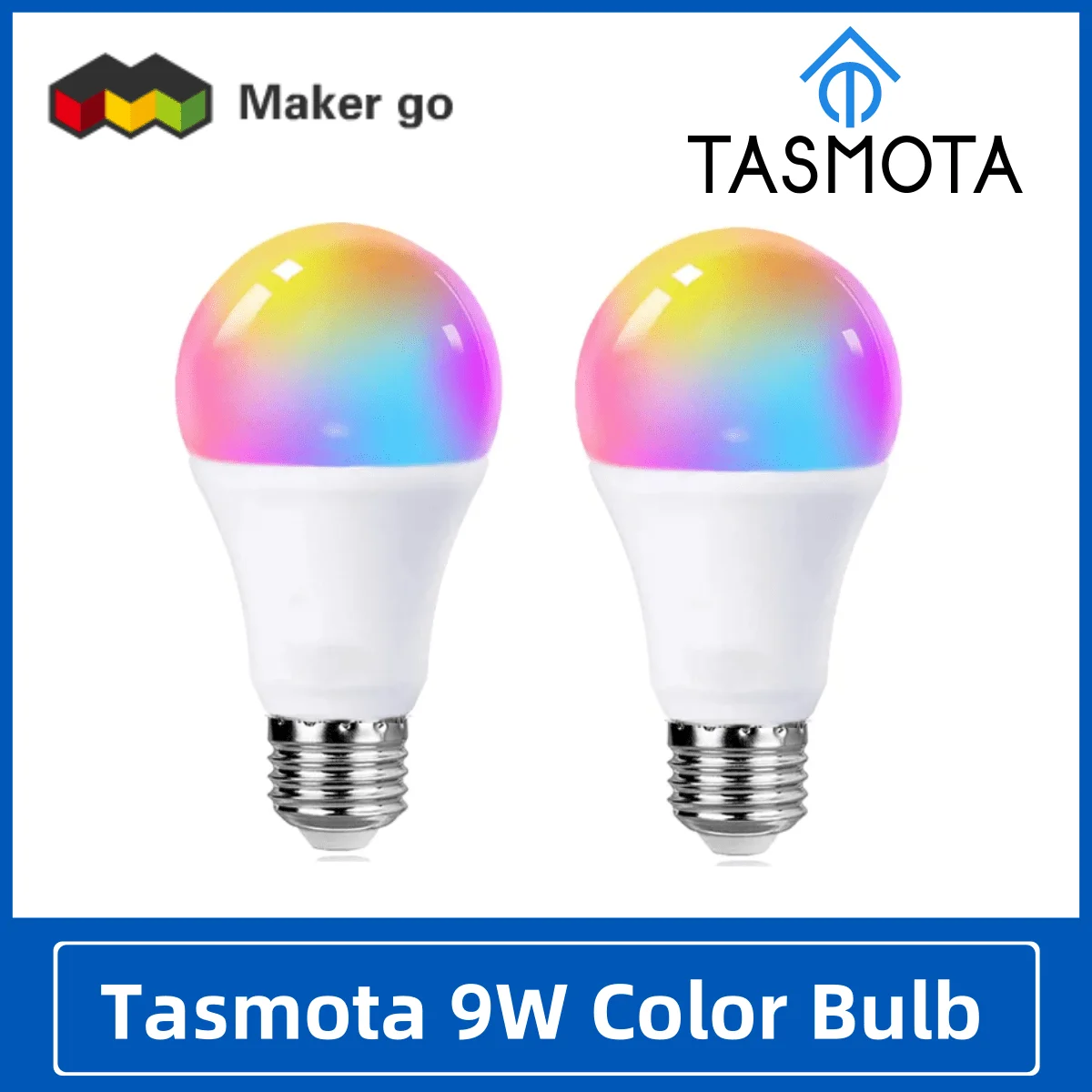 QSZNTEC Pre Flashed TASMOTA Smart Bulb 9W Works With Home Assistant ESP8266 MQTT