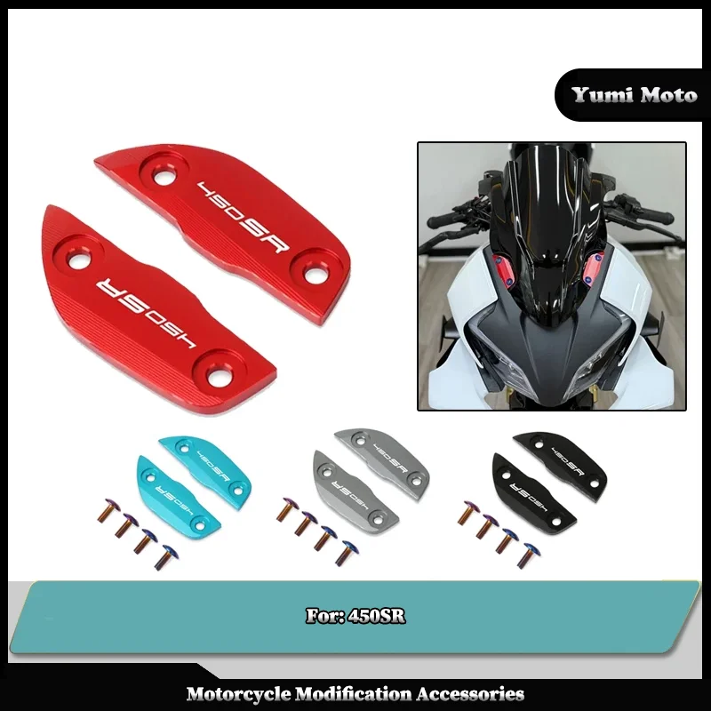 

For CFMOTO 450SR 450 SR Motorcycle Rearview Mirrors Seat Decorative Cover Mirror Base Brackets