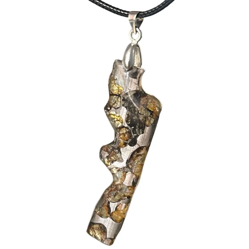4.2g Seymchan Olive Meteorite manual Pendant Olive Meteorite Natural Olive Meteorite Necklace Pendant Specimen Collection- LB132