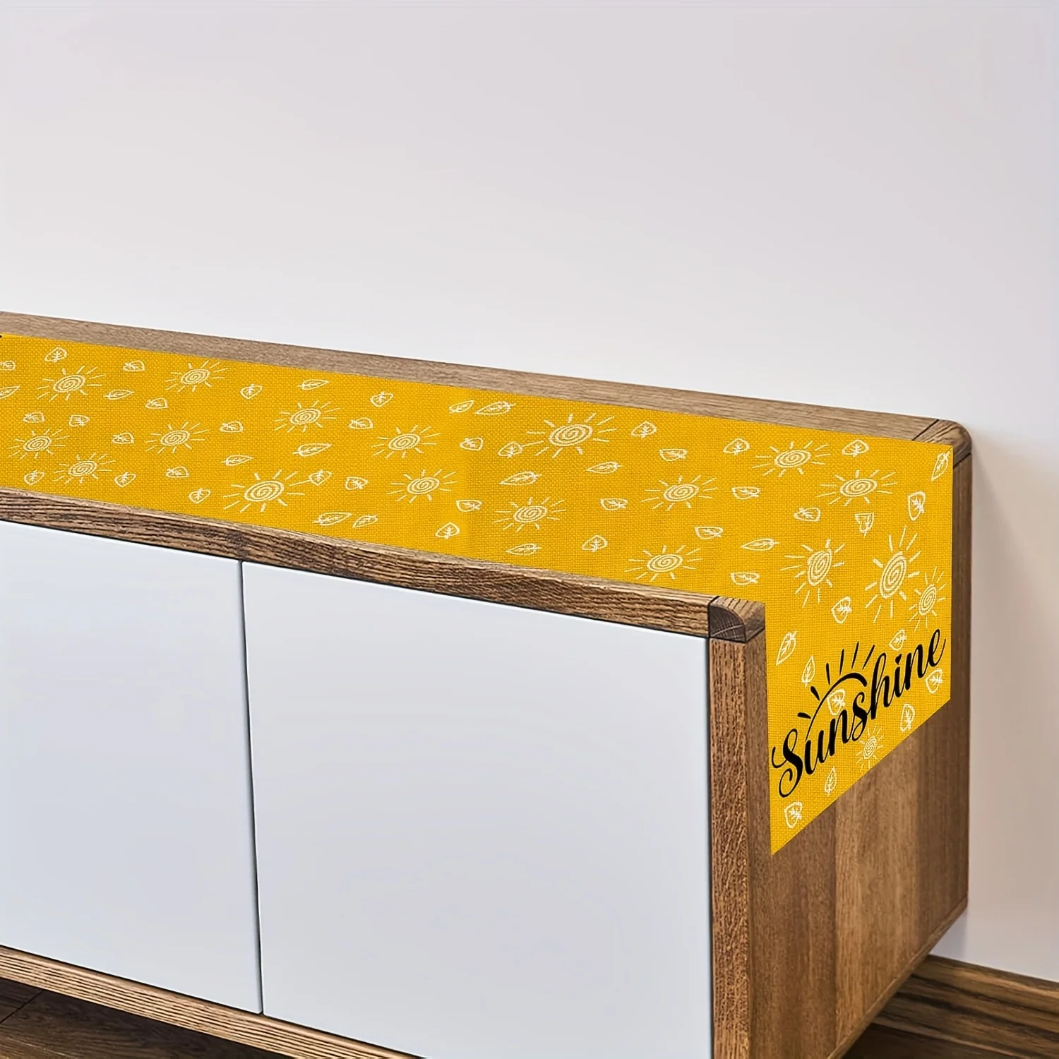 Yellow Sunflower Leaf Summer Table Runner - 