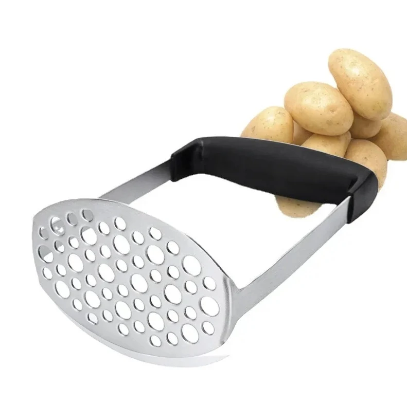Kitchen Home Tools Set Stainless Steel Potato Masher Anti-Slip Handle Sweet Potato Fruit Yam Mud Crusher