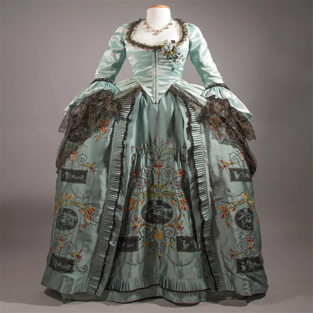 Barock-Rokoko-Kleid aus dem 18. Jahrhundert, Königin Marie Antoinette, französischer Hof, Kolonial-Herrenin, venezianisches Ballkleid