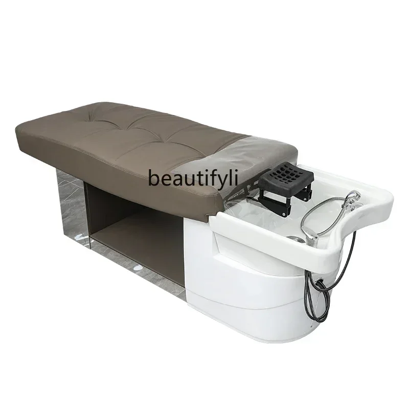 

High-End Thai Lying Completely Hair Salon Shampoo Chair Barber Shop Ceramic Basin Flushing Bed