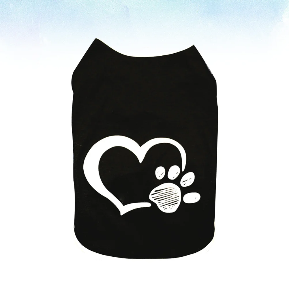 

Comfortable Dog Vest for Small Breeds Fashionable Print Pet Clothes Ideal for Spring Summer Outings Photo Shoots Black Size L