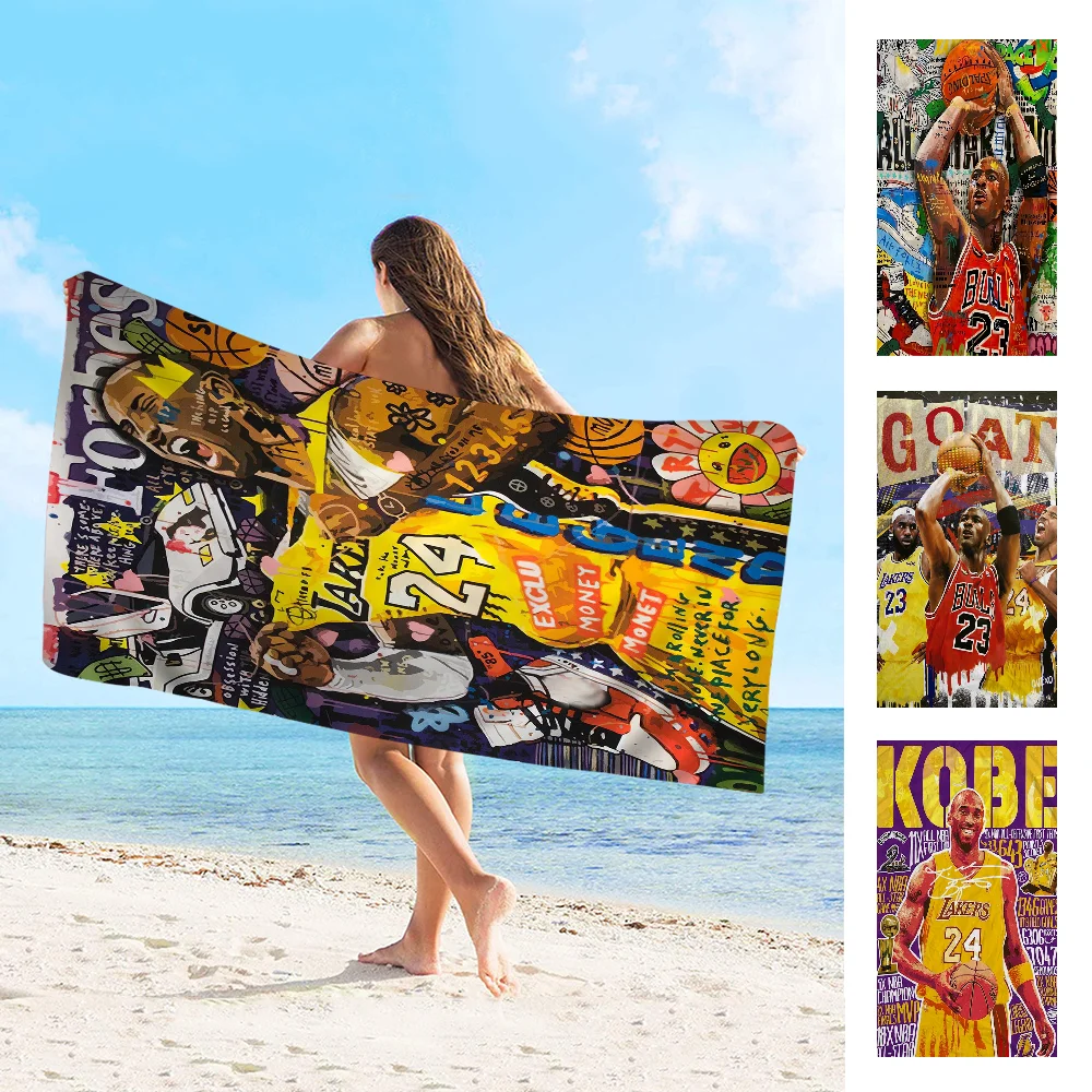 Famous Basketball Player Celebrities Microfiber Beach Towel Absorbent Quick Dry Yoga Swimming Resort Mountain Climbing Towel