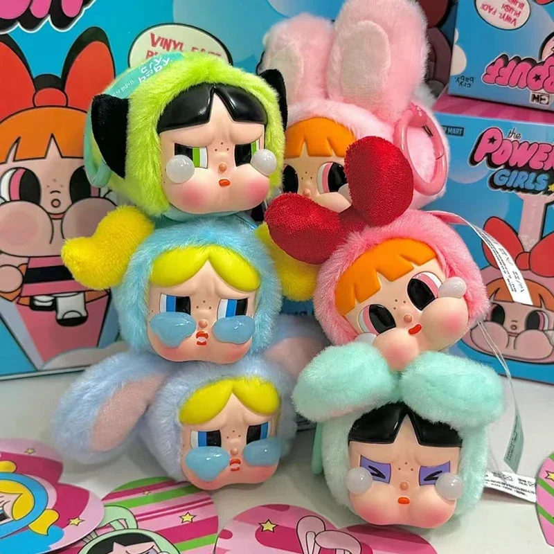 

Pop Mart Crybaby Powerpuff Girls Series Blind Box Vinyl Face Baby Cry Emote Plush Toys Keychain Bag Pendant Birthday Gift