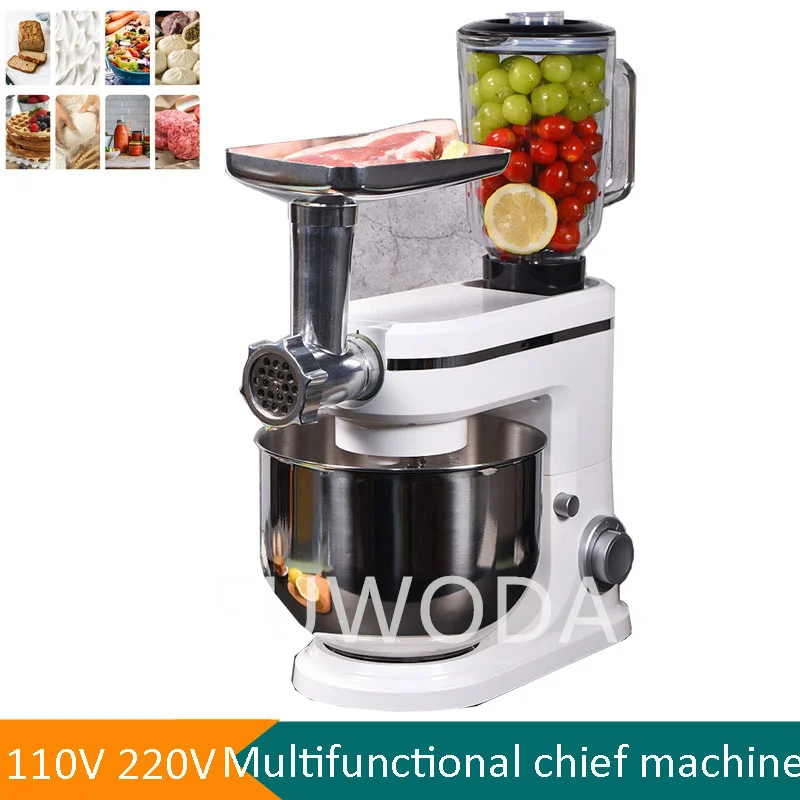 High Effiency Automatic Dough Mixer Multifunctional Mixer Food Process Chef Machine Electric Egg Beater Machine Fruit Juicer