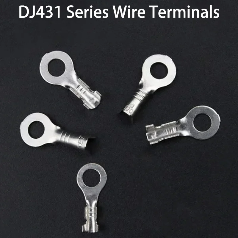 50/100pcs DJ431 Wire End Lug Terminal  A3.2 A4.2 A5.2 B4.2 B6.2 B8.2 O Ring Bare Copper Cold Press Circular Splice Crimp