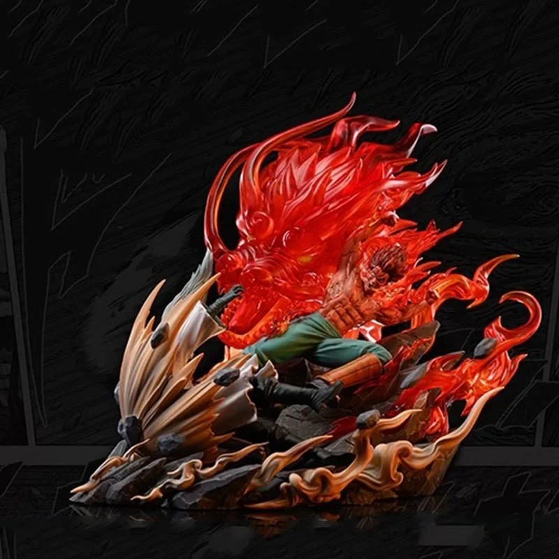 

19cm Naruto Top Battle Series Yekai Vs Madara Scene Figure Luminous Model Anime Statue Boys Desk Collection Ornaments