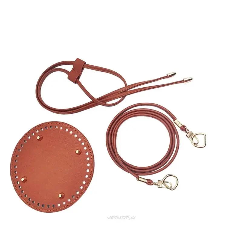 X5XA حقيبة ظهر مصنوعة من جلد البولي يوريثان، أدوات صنع حقائب كروشيه منسوجة يدويًا، حقيبة برباط سفلي