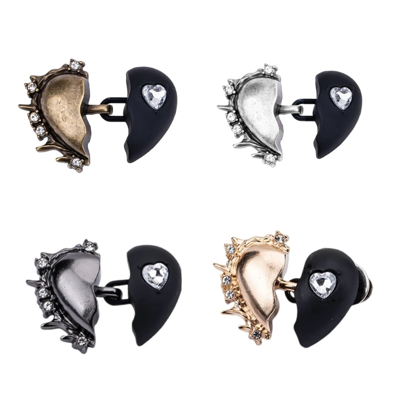 3lots Metal Button Extender Decorative Waist Buckles Heart Buttons Dropship