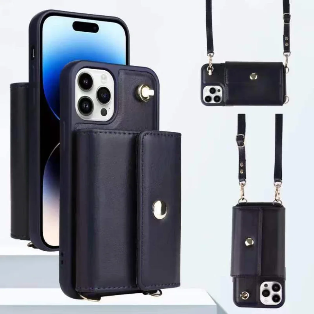 

New Organ Card Insert Round Label Style Suitable for iPhone 15 Card Holder Phone Case 14promax Hanging Cord 12pro Leather Cover