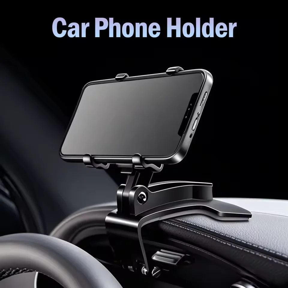 Universal Car Mobile Phone Holder Navigation Stand Dashboard Car Clip Mount GPS Display Bracket For iPhone Samsung Xiaomi Phone