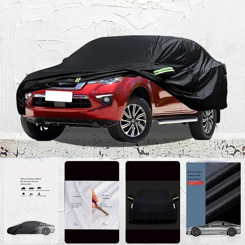 

For-Nissan-Terra-Anti-UV-Sun-Shade-Rain-Snow-Resistant-Dustproof-Black-cover-Car-umbrella-Full