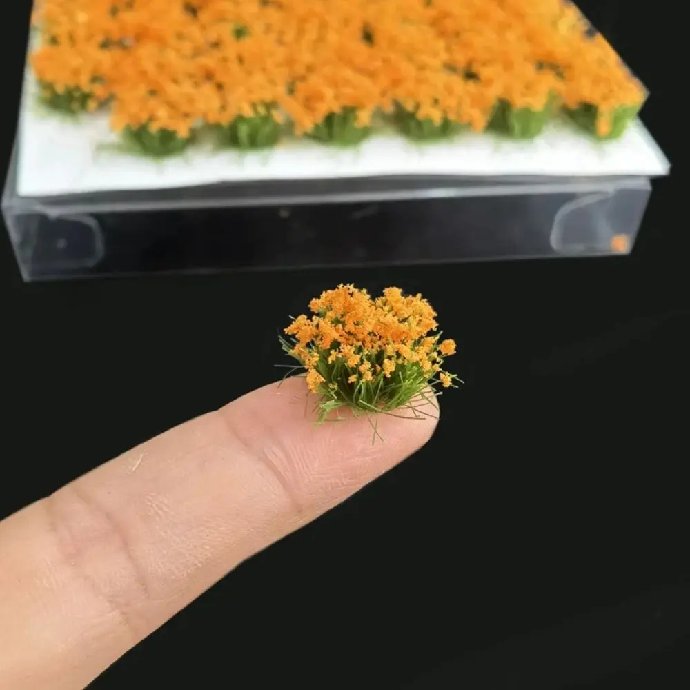 Edificio fai-da-te Grappolo di fiori in miniatura Materiali per piante in ABS Treno ferroviario Trappole di fiori statici Simulazione di altezza 8 mm