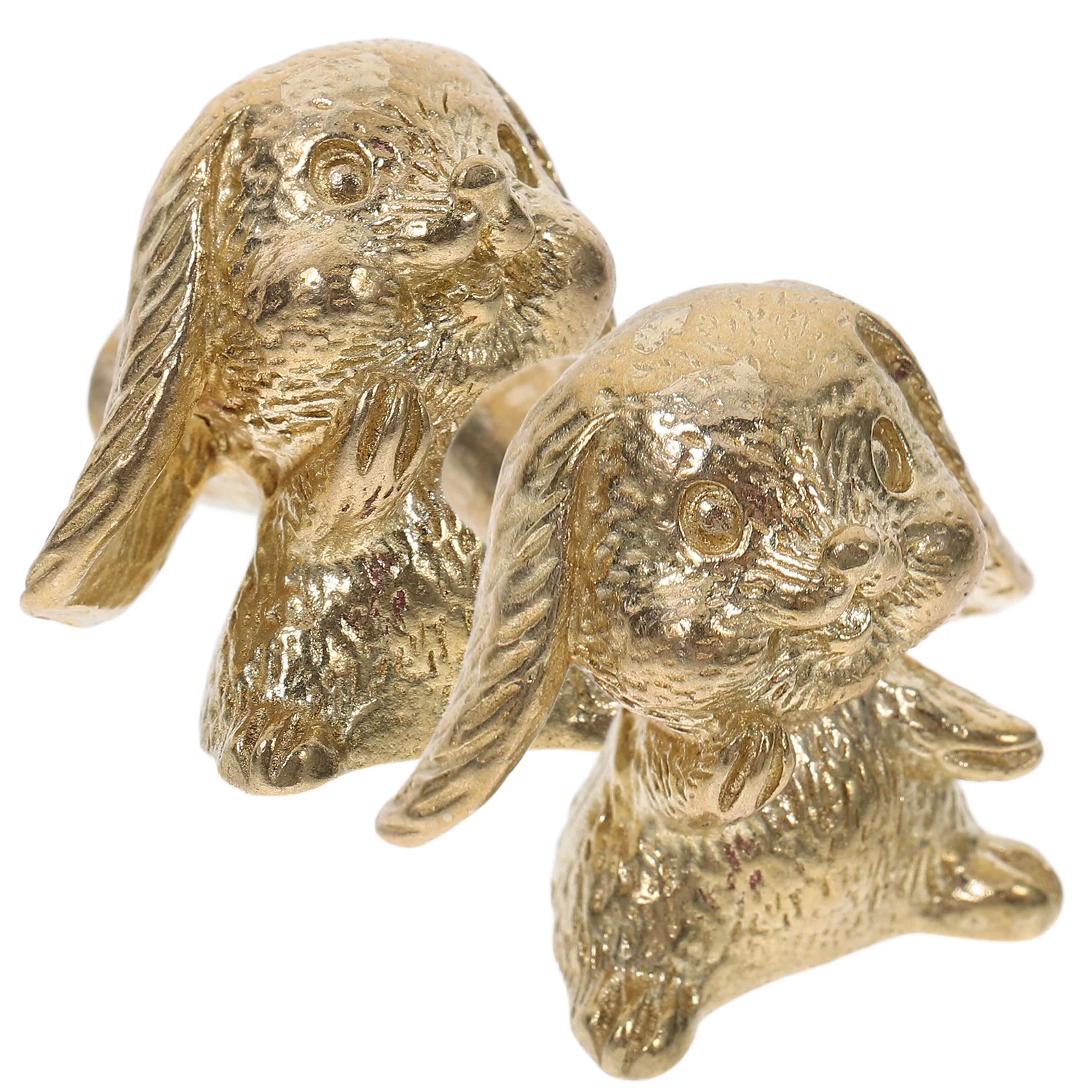 

2Pcs Brass Door Handles Unique Drooping Ear Rabbit Design for Cabinet Doors Dresser Drawers Jewelry Box Vintage Style Decor Boho
