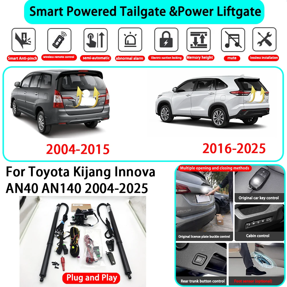 for Toyota Kijang Innova AN40 AN140 2004-2025 OEM Smart Automatic Powered Tailgate Electric Power Tailgate Lift Kit Key Close