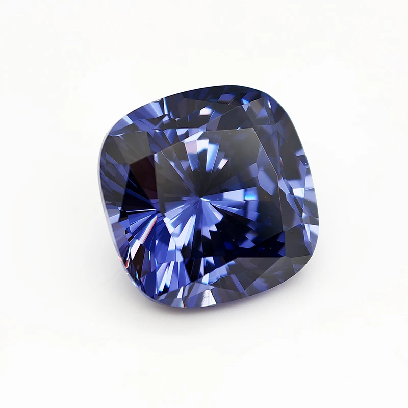 

New Tanzanite Cushion Rounded culet Cut Cubic Zirconia Lab Zircon CZ 4K Cutting 5A+ Quality for Jewelry Making