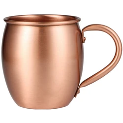 530ML 100% Pure Copper Mug Moscow Mule Mug Drum Cup Cocktail Cup Pure Copper Mug Restaurant Bar Cold Drink Cup