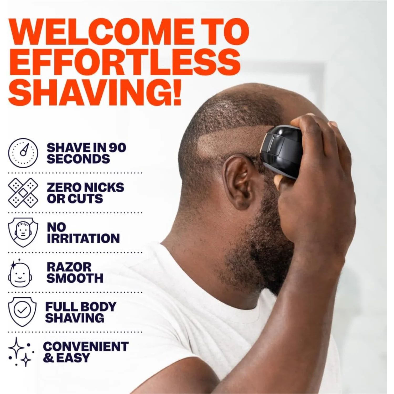 The FlexSeries  Head Hair Shaver -  - Ultimate Mens Cordless Rechargeable Wet/Dry Skull & Bald Head Waterproof  with  Blades, Cl