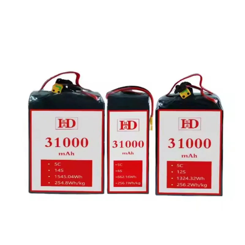 Red power 31000mah Solid-state 6s 12s 14s 5C long life light weight battery for RC drone Accessories