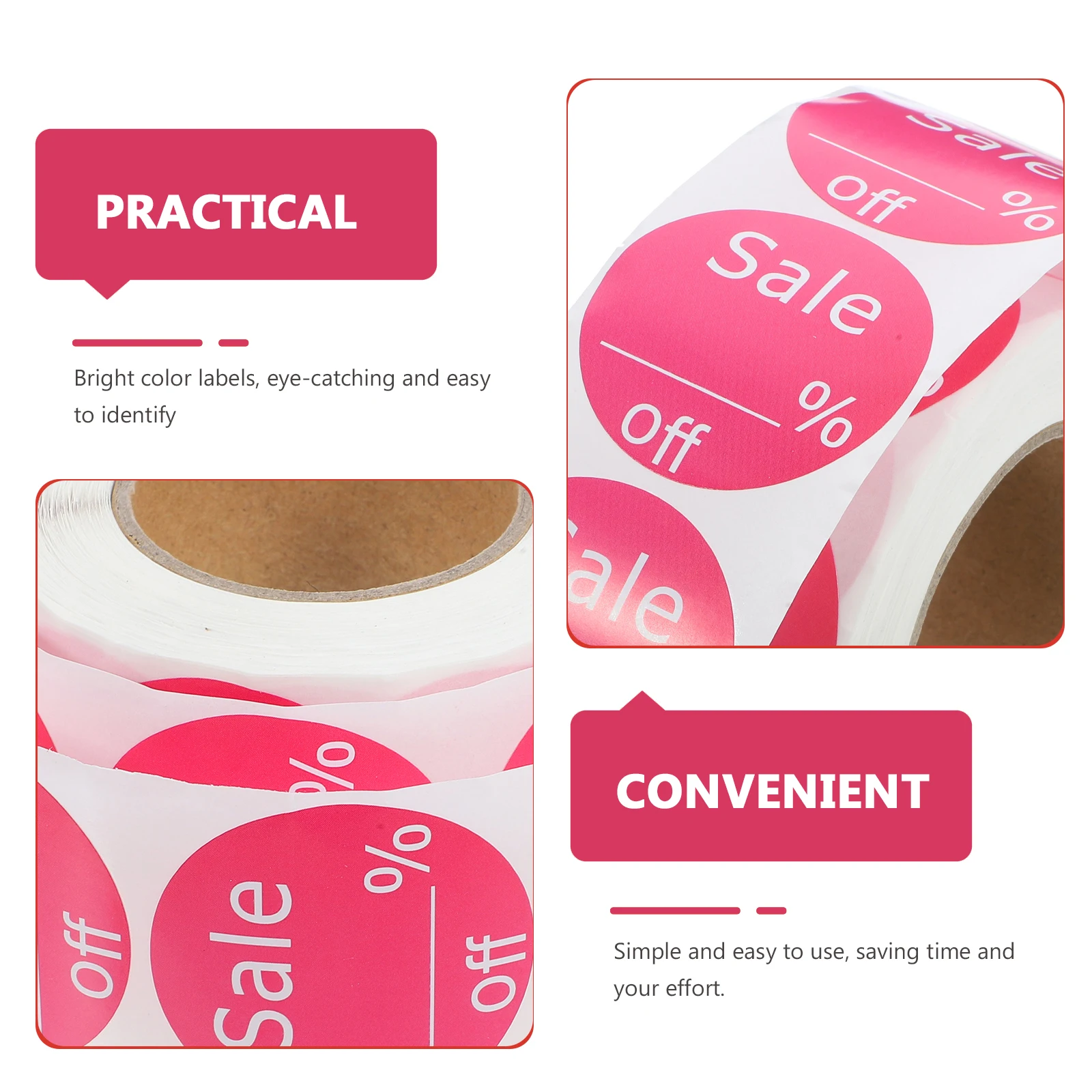 

1 Roll Bright Color Circle Removable Price Tag Stickers Label Paper For Business Small Shop Supermarket Retail Sale Stickers