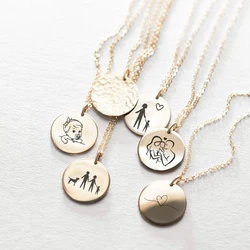 SUNIBI Stainless Steel Engraved animal Gold Color necklace for Women couple Accessories gift jewelry