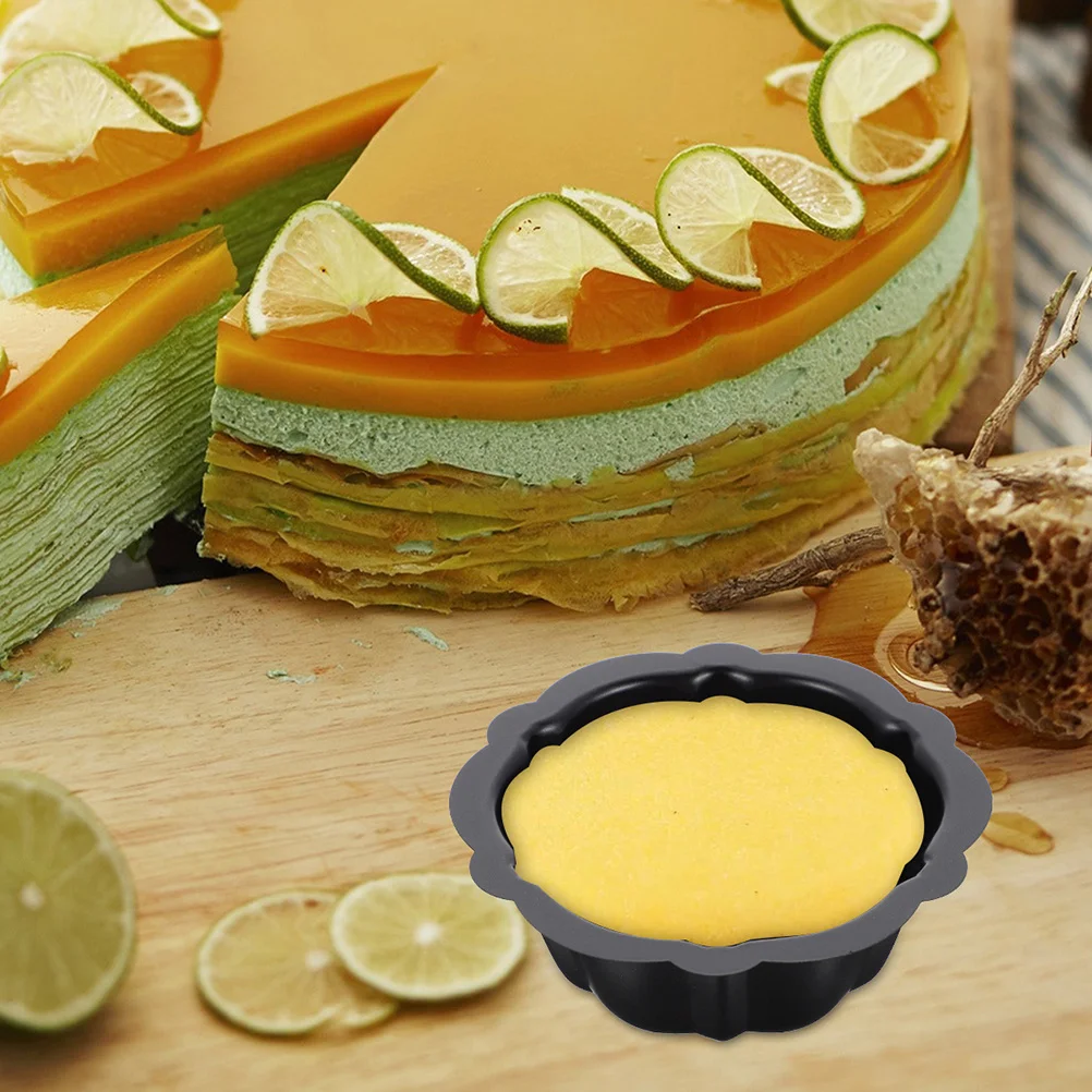 

4 Inch Mini Cake Mold Pumpkin Shaped Nonstick Carbon Steel Baking Pan Easy Release Perfect for Cakes Cupcakes Puddings Flan