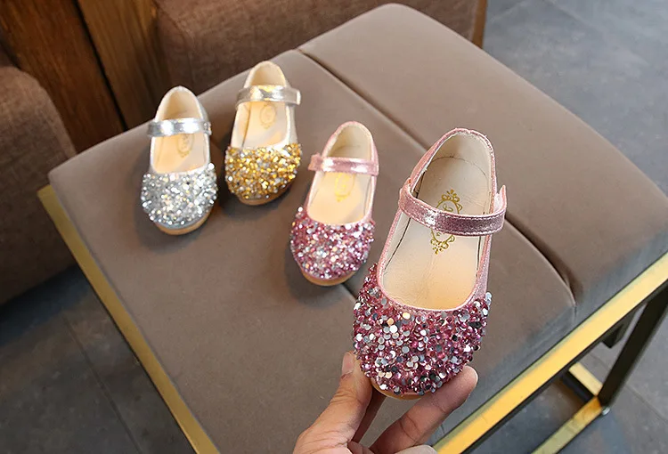 Ansicht größeres Bild teilen Frühling neue Kinder Schuhe Mädchen Prinzessin Schuhe Glitzer Kinder Baby Tanz schuhe lässig Kleinkind Mädchen