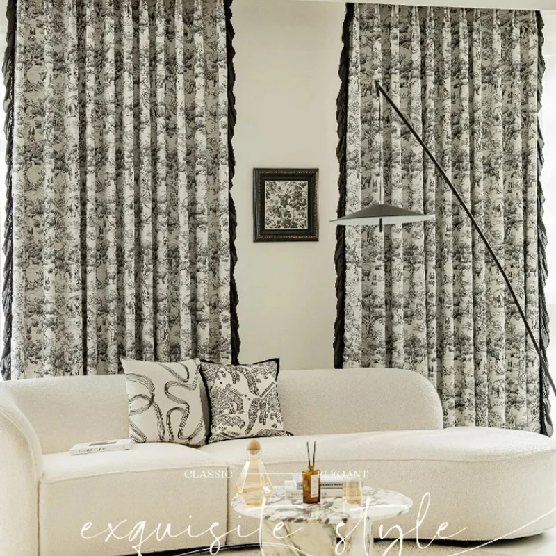 ม่านทึบแสงหรูหรา ลายฝรั่งเศสสี - Home Decor White บทวิจารณ์และราคา