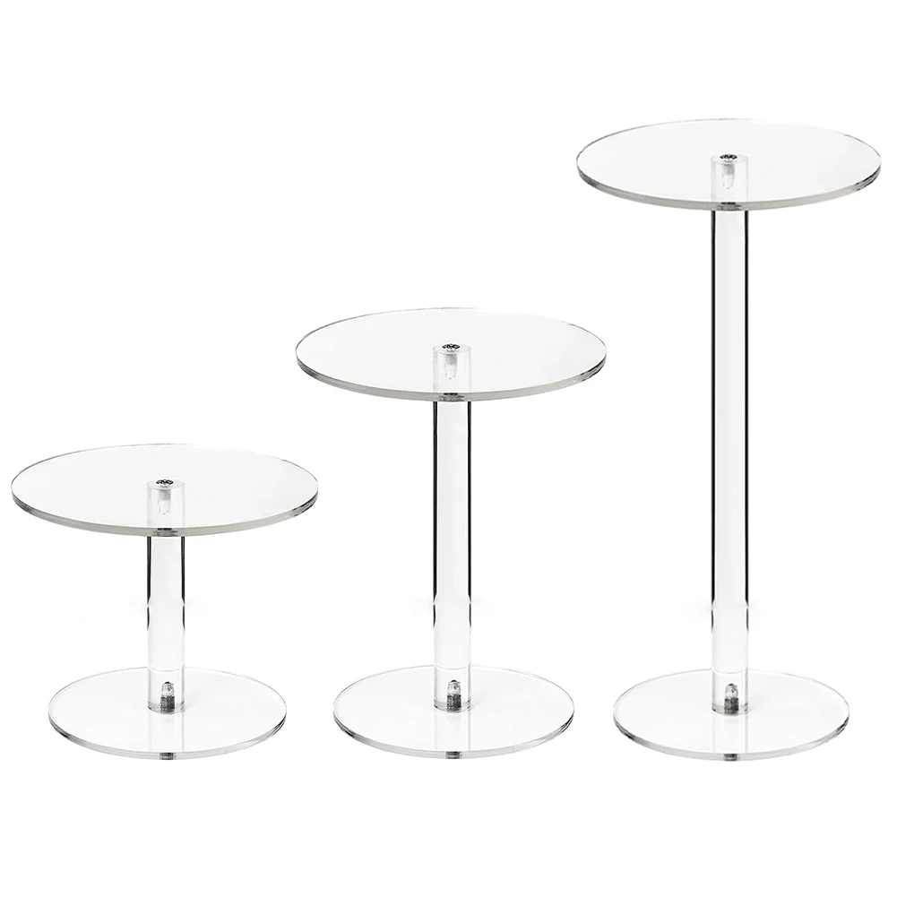 3-teiliges Set Runde Acryl-Displayständer für Schmuck, Parfüm, Kosmetik, Tischorganizer, Aufbewahrungsregal, Baseball-Vitrine
