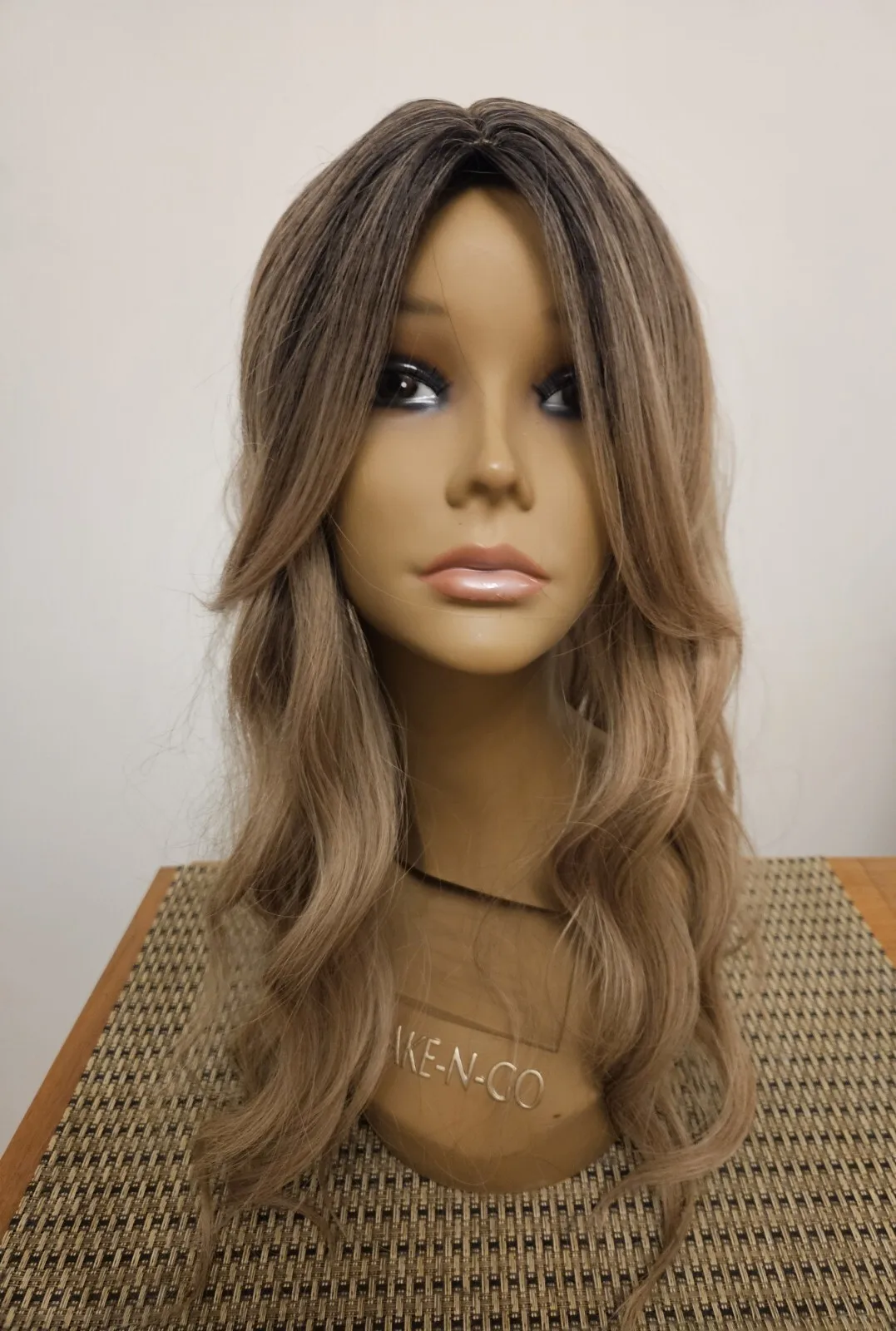 

NEW MIX BLONDE BROWN WAVY BANGS HAIR TOPPER