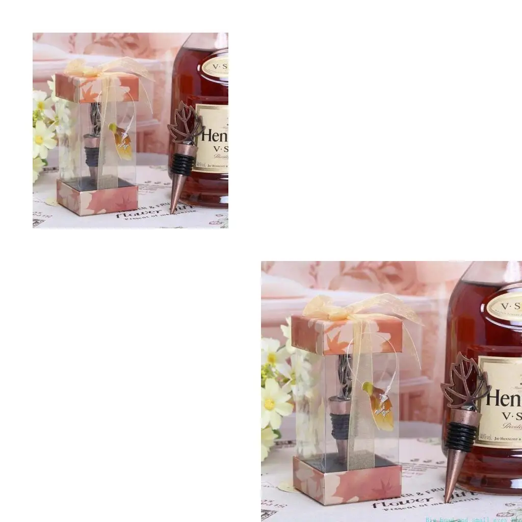 581C Wine Pourer Bottle Stoppers Maple Wine Stopper Kitchen Tool Wine Champagne Bottle Stopper for Home Bar Party