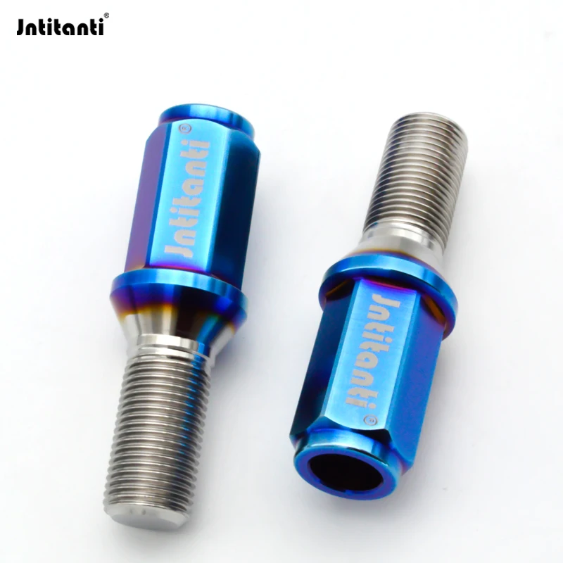 Jntitanti 10.9 grade Gr.5 Titanium Auto Part Cone Seat long head Wheel Bolt hub10ps 20psM12*1.5*28-45mm for BMW Lotus racing car