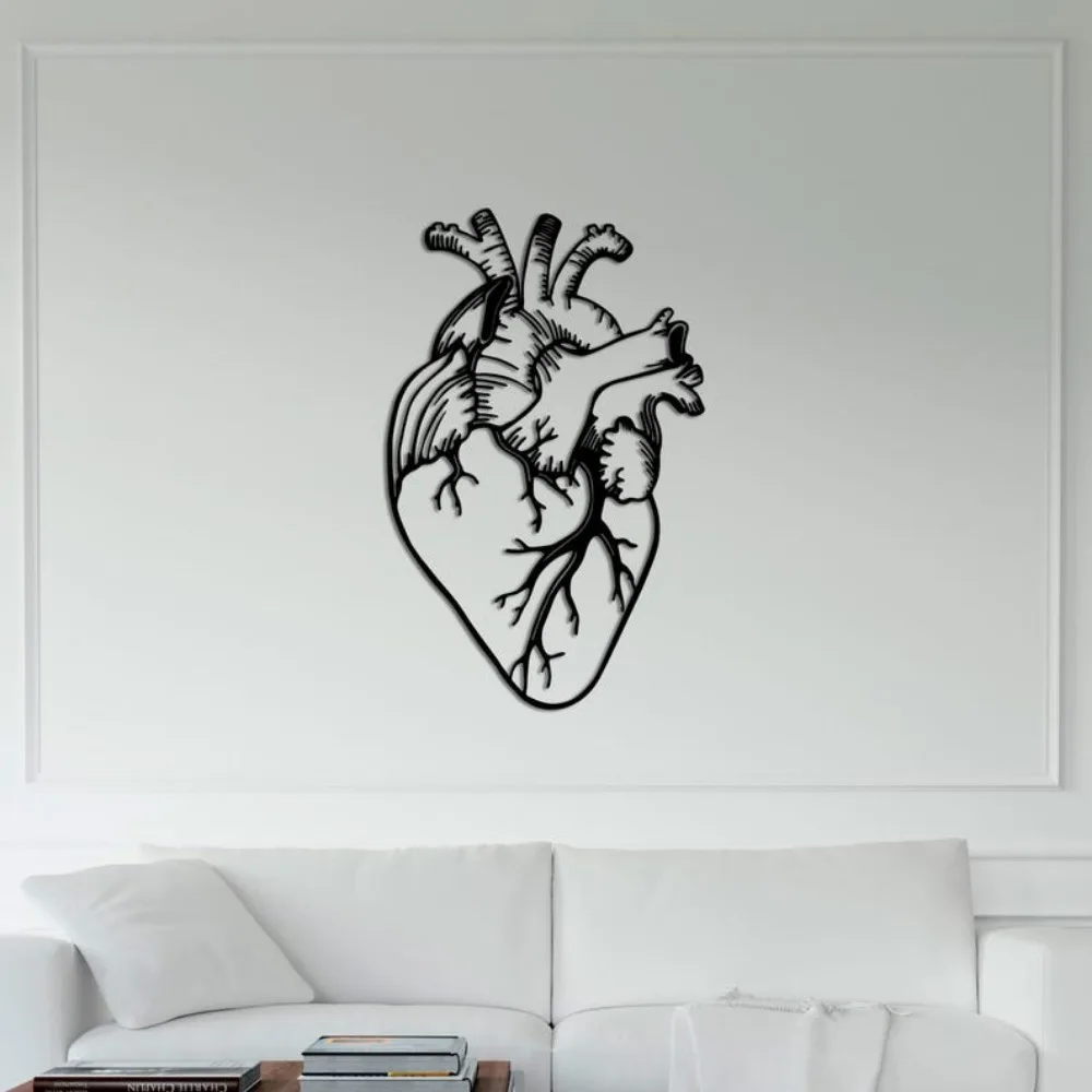 Anatomical Heart Iron Wall Art Unique Home Decor Holiday Gift